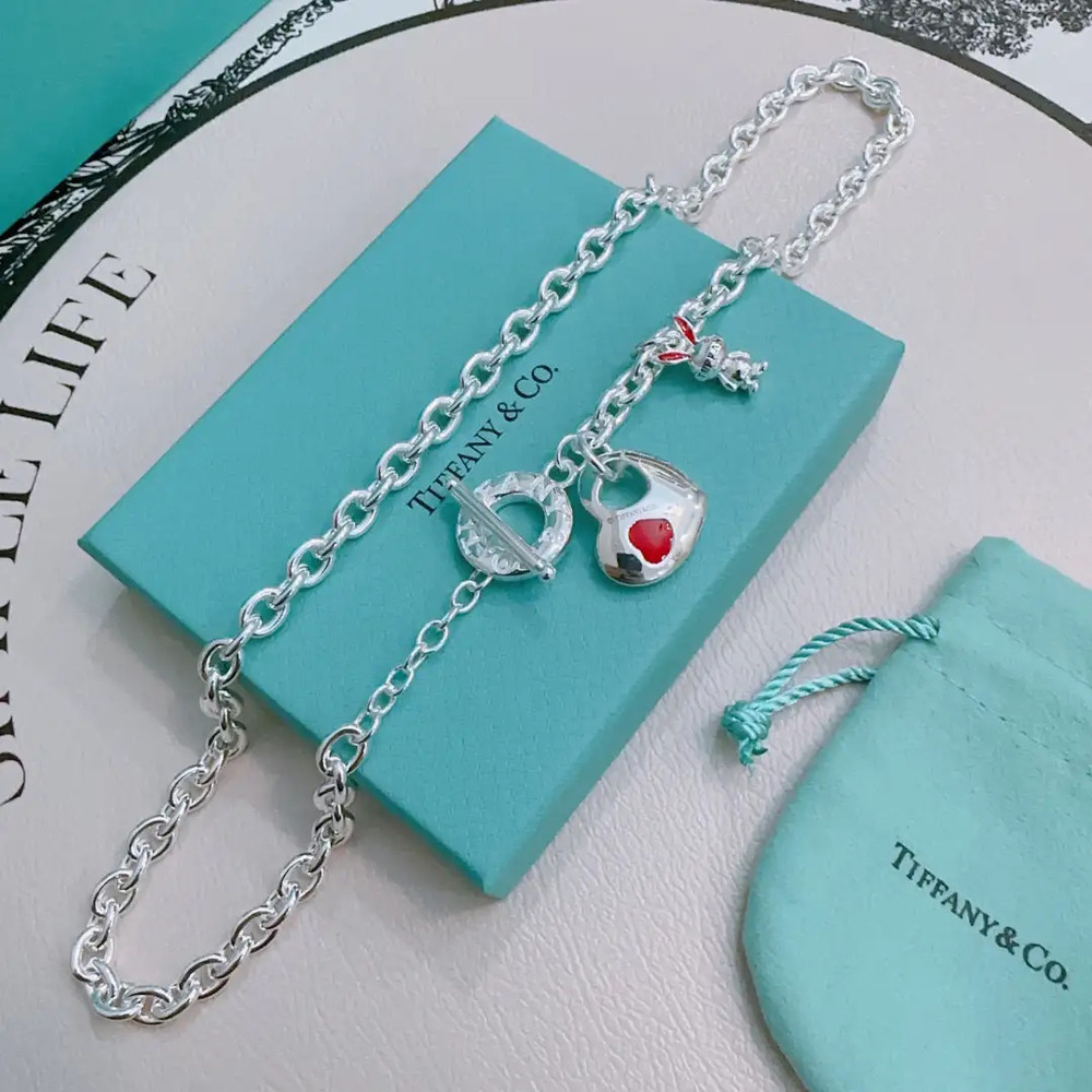 Tiffany & Co. Red Heart Necklace